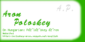 aron poloskey business card